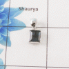 Labradorite Cut Gemstone Pendant D- 26DYP992 Cut Square Shape Solid 925 Sterling Silver Plain Pendant