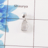 Rainbow Moonstone Cut Gemstone Pendant C- 26DYP993 Cut Pear Shape Solid 925 Sterling Silver Plain Pendant