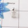 Rainbow Moonstone Cut Gemstone Pendant E- 26DYP993 Cut Square Shape Solid 925 Sterling Silver Plain Pendant