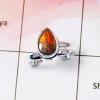 Ring Size- 8 Ammolite Gemstone Cab Ring B - BSR145- AAG12 Cab  Ammolite Solid 925 Sterling Silver Handmade Wholesale Adjustable