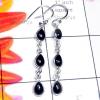 Black Onyx Cab A Earring- BZE998- ADEC20 A Cab Black Onyx 925 Sterling Silver Bezel Earring